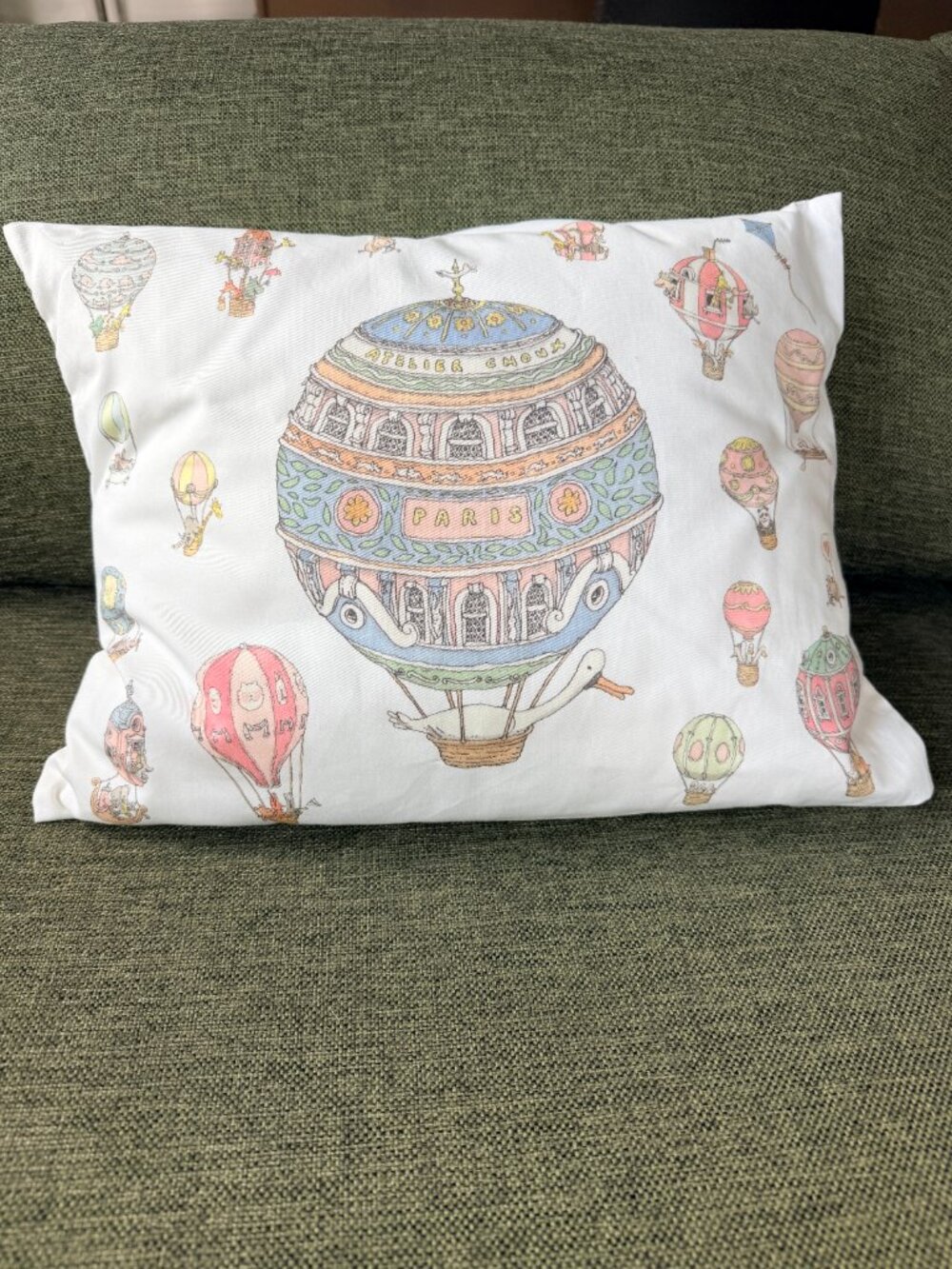 Atelier Choux Satin Cushion/Pillow Hot Air Balloon